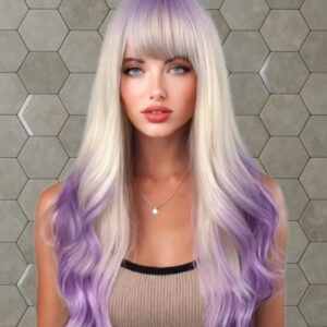 Frosted Amethyst Ombre Wig – 24 Inches