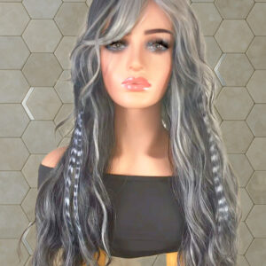 Midnight scene wig black and white